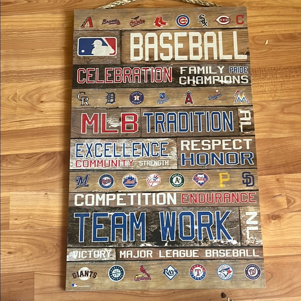 Baseball Team Logo Wall Art
